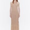 Vestidos Y Monos | BIMBA Y LOLA Vestido Punto Flecos Rosa Claro